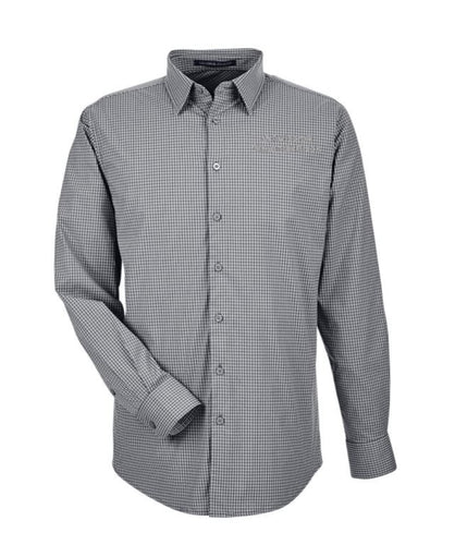 D&J CrownLux Performance™ Men's Tonal Mini Check Shirt